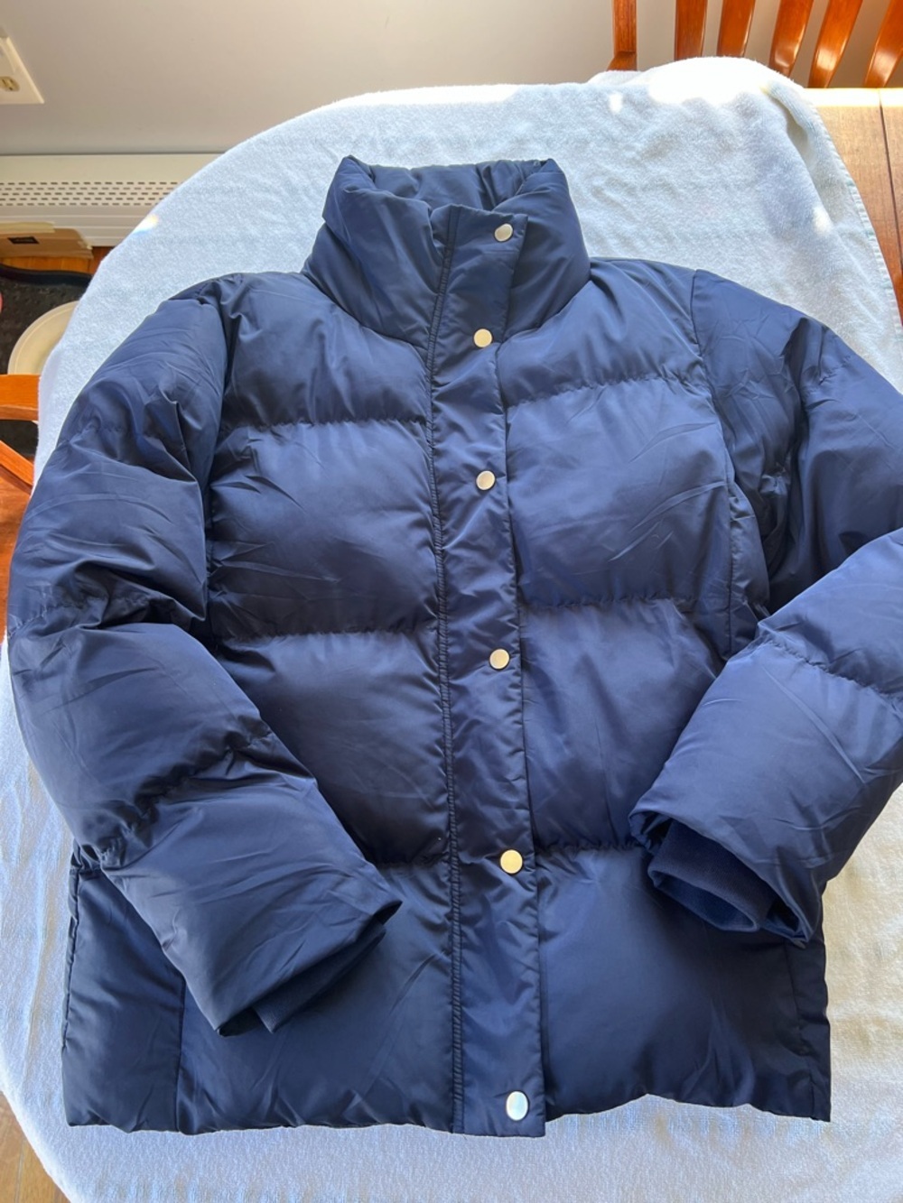Navy Puffer Jacket - Women's Insulated Coat​